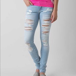 Kancan Skinny Jeans  Ripped Torn Stretch Size 26
